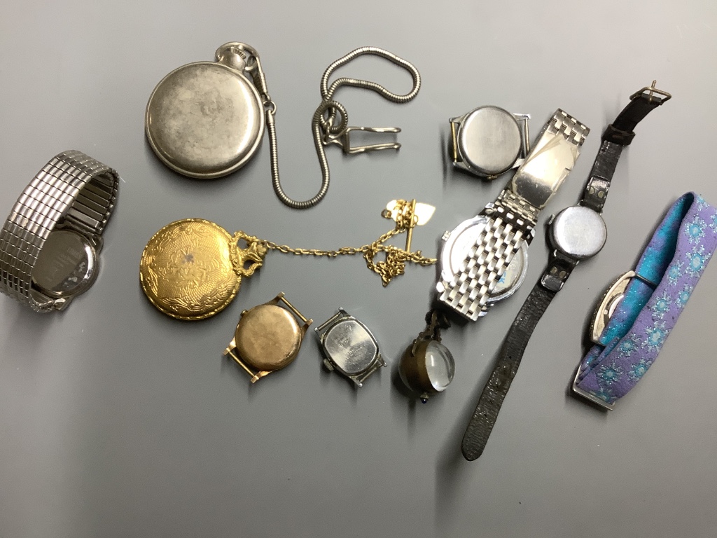 A quantity of assorted watches, including Oris and Everite.